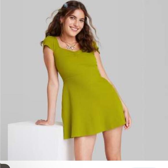 wild fable Dresses & Skirts - Wild Fable Target NWT Women’s Cap Short Sleeve Fit & Flare Knit Skater Dress XXS
